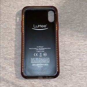 Pink/white LuMee iPhone X case